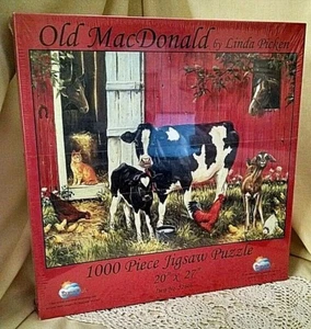 OLD MACDONALD PUZZLE LINDA PICKEN 1000 PC NEW SUNSOUT 52646 HORSE COW GOAT CAT. - Picture 1 of 8