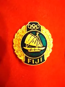 Undatierte FIJI Nationales Olympisches Komitee NOC Olympische Pinback Pin 7/8" - Bild 1 von 3
