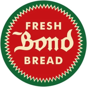 Fresh BOND Bread NEW Sign: 40" Dia. Round USA STEEL - TWO SIDED - Picture 1 of 1