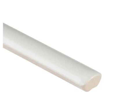 MSI- Whisper White 5/8" x 6" Glossy Polished Ceramic Wall Quarter Round - Image 1 of 4