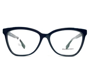 Burberry Eyeglasses Frames B2364 3961 Navy Blue Gold Cat Eye Full Rim 54-15-140 - Picture 1 of 12