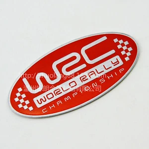Metal WRC World Rally Championship Logo Car Emblem Badge Decal Sticker Model - Picture 1 of 4