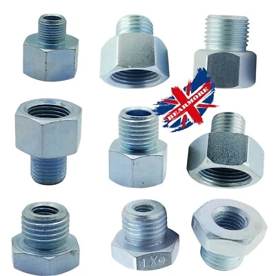 BEARMORE MM STEEL SUMP PLUG ADAPTOR SENSOR GAUGE OIL TEMPERATURE HEX REDUCER PIPE FITTING