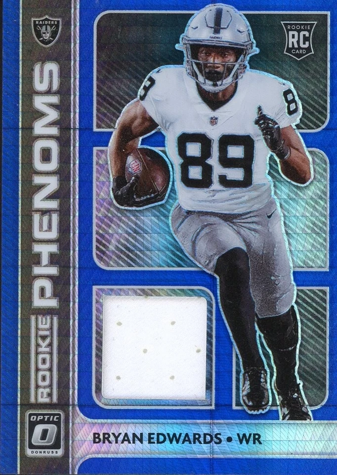 BRYAN EDWARDS 2020 Donruss Optic Rookie Phenoms Jersey RC Blue Hyper #28 - Image 1 of 1