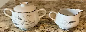 VTG Rosenthal Bountiful Wheat Sugar bowl with lid and Creamer bowl Germany - Picture 1 of 6