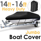 Waterproof Heavy Duty Trailerable Boat Cover Fishing V-Hull Tri-Hull Runabout US