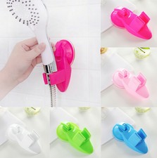 Adjustable Chromed Shower Head Bracket Holder Suction Cup Bathroom Wall Colorful