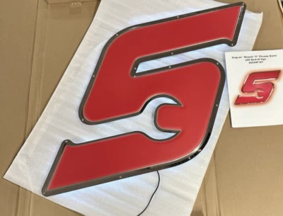 SNAP-ON WRENCH "S" CHROME DOMZ LED BACK LIT SIGN RED SSX24P147 - Image 1 of 4