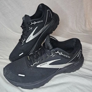 Brooks Ghost 14 Running Sneakers Shoes Black Gray Cushion Mens Sz 8.5 D Gore-tex - Picture 1 of 11