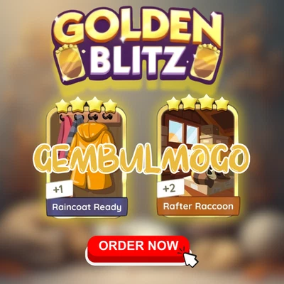 [🟢ONLINE] RAINCOAT READY AND RAFTER RACCOON MONOPOLY GOLDEN BLITZ GO! NOV 10TH - Image 1 of 2