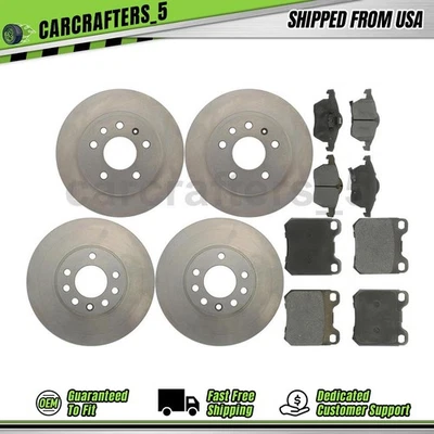 Комплект передних и задних дисковых тормозных колодок роторов тормозов для 1997 Saab 900 2,5 л - Изображение 1 из 4