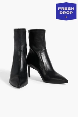 PVP €554 STUART WEITZMAN Botines de Cuero US10 UK7.5 EU40.5 Negro Pull On Foto 1 de 4