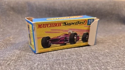 Matchbox LESNEY Superfast Original Box Only  No. 19 Lotus Racing Car - Image 1 of 4
