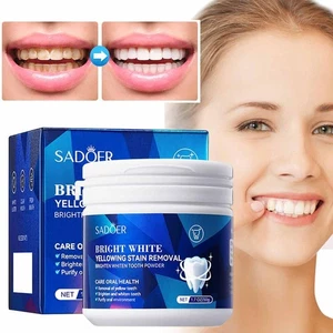 Teeth Whitening Powder Tea Coffee Smoking Stain Remover Tooth Deep Cleaning 50g - Picture 1 of 12