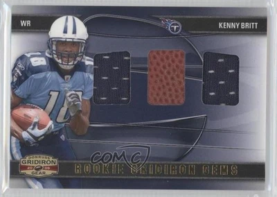 2009 Donruss Gridiron Gear Gems Trios /50 Kenny Britt #209 Rookie RC - Image 1 of 2