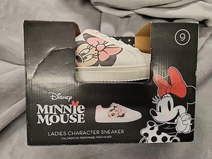 ALDI Disney 2025 Minnie Mouse Pink Ladies Character Sneakers Shoes Women Size 9 - Picture 1 of 5