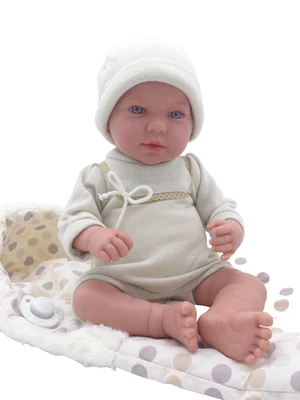 45 cm große Babypuppe mit Stoffkörper, Sprachmodul und Vanilleduft, Marke Arias - Bild 1 von 4