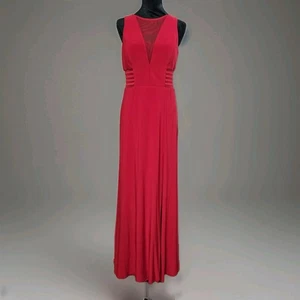 Abito da sera rosso Nightway vestito vita rete e spacco taglia 10 formale cocktail party - Foto 1 di 23
