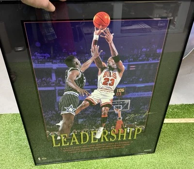 1996 Upper Deck Michael Jordan Limited Edition Poster Print Leadership 5212/7210 - Image 1 of 4