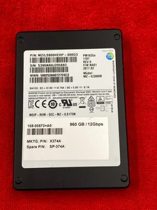 SAMSUNG MZ-ILS800B NETAPP X374A SP-374A 960GB SAS 2.5" SSD 12Gbps 108-00573+A0 - Picture 1 of 8
