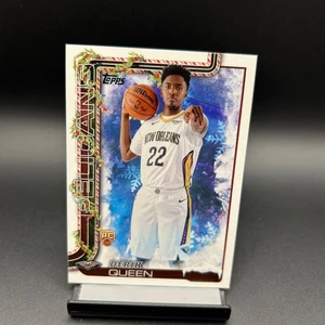 2025-26 Topps Holiday #SSV-DQ Derik Queen SSP variación de foto RC Pelicans - Imagen 1 de 2