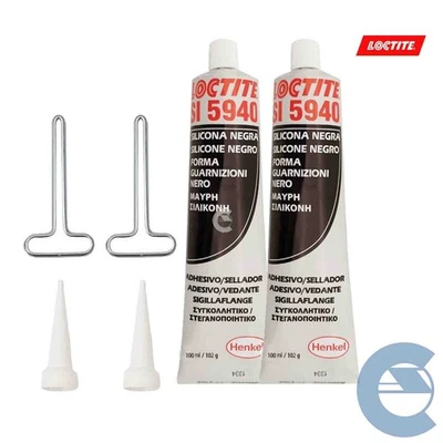 Loctite Si 5940 Silicone Guarnizioni Nero 2 Pezzi X 100 Ml Sigillante Multiuso - Immagine 1 di 4
