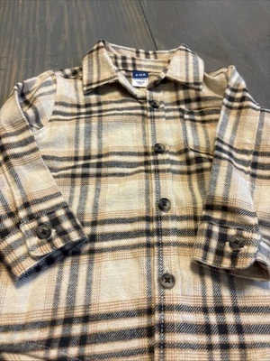 NUEVA Camisa Antigua Azul Marino Bebé Niño Franela Abotonada 6-12 Meses E-19 Foto 1 de 3