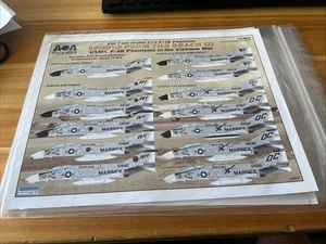 1/72 AOA Decals #72015 USMC F-4B Phantoms Vietnam (2) - Picture 1 of 2