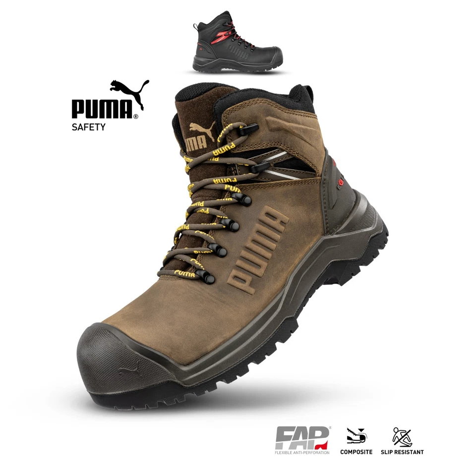 Puma Safety Iron HD MID S3S Sicherheitsschuhe Arbeitsschuhe Herren Neu - Bild 1 von 1