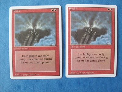 MTG Magic the Gathering SMOKE REVISED 3RD THIRD EDITION NM X2 ACTUAL PICTURES - Image 1 of 2