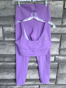 Varley Pink Workout Set Leggings And Bra Medium  - Picture 1 of 6