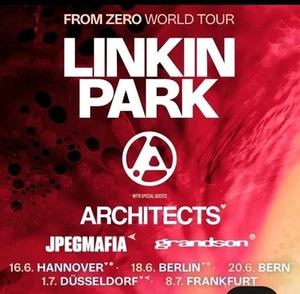 4x Stehplatz Innenraum LINKIN PARK Frankfurt From Zero WORLD TOUR 2025 8.7.2025 - Bild 1 von 1