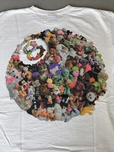 Stussy 8 Ball Plush T-Shirt White - Size LARGE Gently Used - Picture 1 of 7