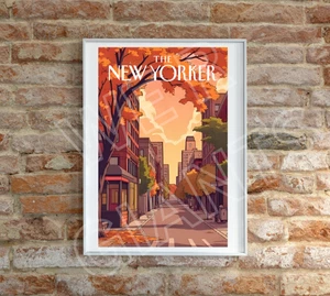 The New Yorker "Herbst in New York" Poster 11"x17" - Bild 1 von 2