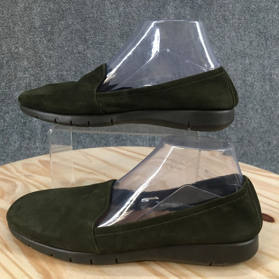 Aerosoles Shoes Womens 10 M Army Casual Slip On Loafer Flats Green Suede Leather - Image 1 of 4