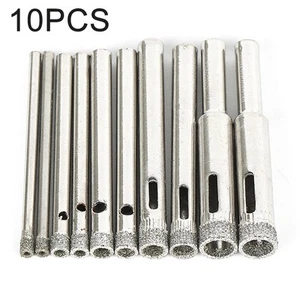 Diamond Coated Core Saw Drills Set for Glass For Tile Ceramic Pack of 10 - Picture 1 of 5