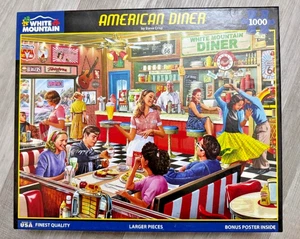Rompecabezas White Mountain 1000 piezas - American Diner - Imagen 1 de 3