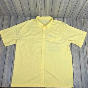 Under Armor All Seasons Gear Kurzarm Hemd mit Knopfleiste gelb Gr. XL Angeln - Bild 1 von 7