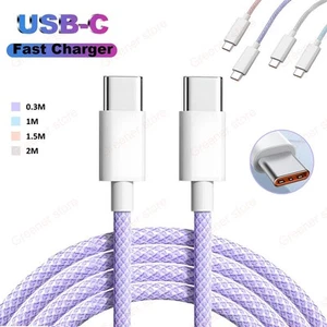 USB-C to USB-C 3A Fast Data Charger Cable for Samsung A5 A71 A32 S10 S9 Type-C - Picture 1 of 20