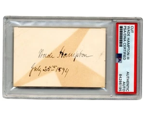 Civil War Confederate General Wade Hampton Signed Cut Autograph PSA Auto - Picture 1 of 2