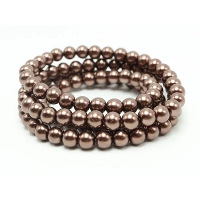 100 piezas cuentas redondas lisas de perlas de imitación de vidrio de 8 mm (0,32") para hacer joyas Foto 1 de 4