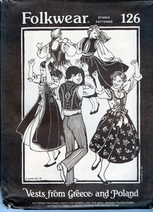 Folkwear Pattern - Vest From Greece and Poland - # 126 - Preowned - Picture 1 of 3