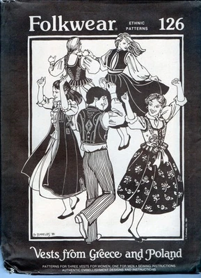 Folkwear Pattern - Vest From Greece and Poland - # 126 - Preowned - Image 1 of 3