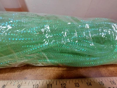 Tubo de malla Mylar trenza verde atar moscas cuerpo Minnow material flash 6 mm - 6+ pies Foto 1 de 3