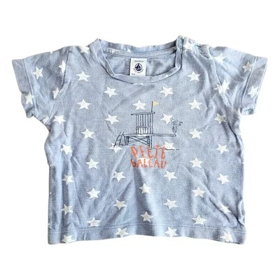 Camisa Marítima Para Bebé De Petit Bateau Talla 18M 80 - Imagen 1 de 3