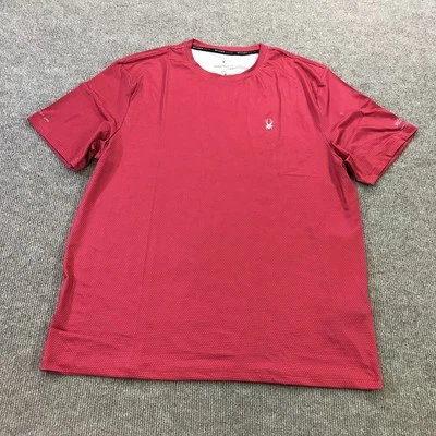 Camisa Spyder Rash Guard Para Hombres Grande Roja Secado Rápido UPF 30+ Natación Surf Sol Camiseta Foto 1 de 4