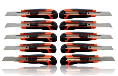 10er Set Cuttermesser Profi Klingen 18mm Kartonmesser Allzweckmesser Paketmesser - Bild 1 von 4