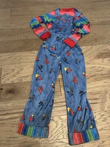 Unisex Kids Chucky Costume Halloween Jumpsuit Good Guys Doll Cosplay Childs Play - Picture 1 of 4