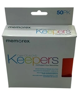 NEU 50er Pack Memorex Farbe CD/DVD Kunststoff Hüllen Halter 5 Farben - Bild 1 von 3