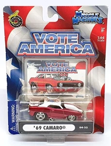 Muscle Machines 1/64 Scale 71161 04-32 - 1969 Chevrolet Camaro - Red/White - Picture 1 of 5